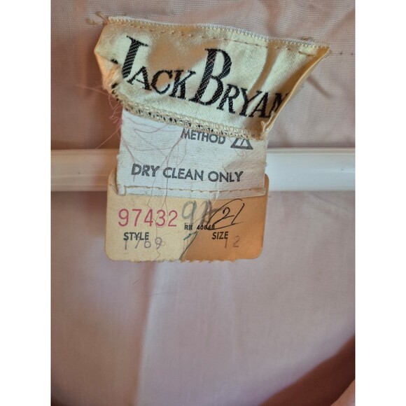 Jacket Bryan Vintage 1960s Flowy Chiffon Party Dress Maxi Dress Pink Sz 6/8 - Picture 5 of 6